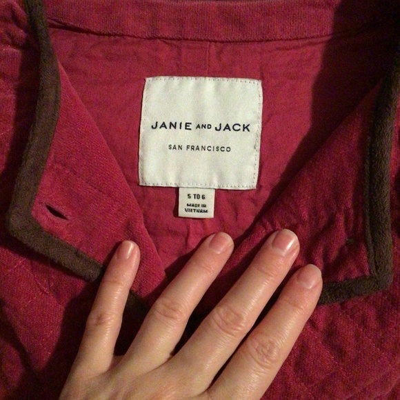 Janie & Jack Dark Pink Quilted Corduroy Jacket - Picture 4 of 6